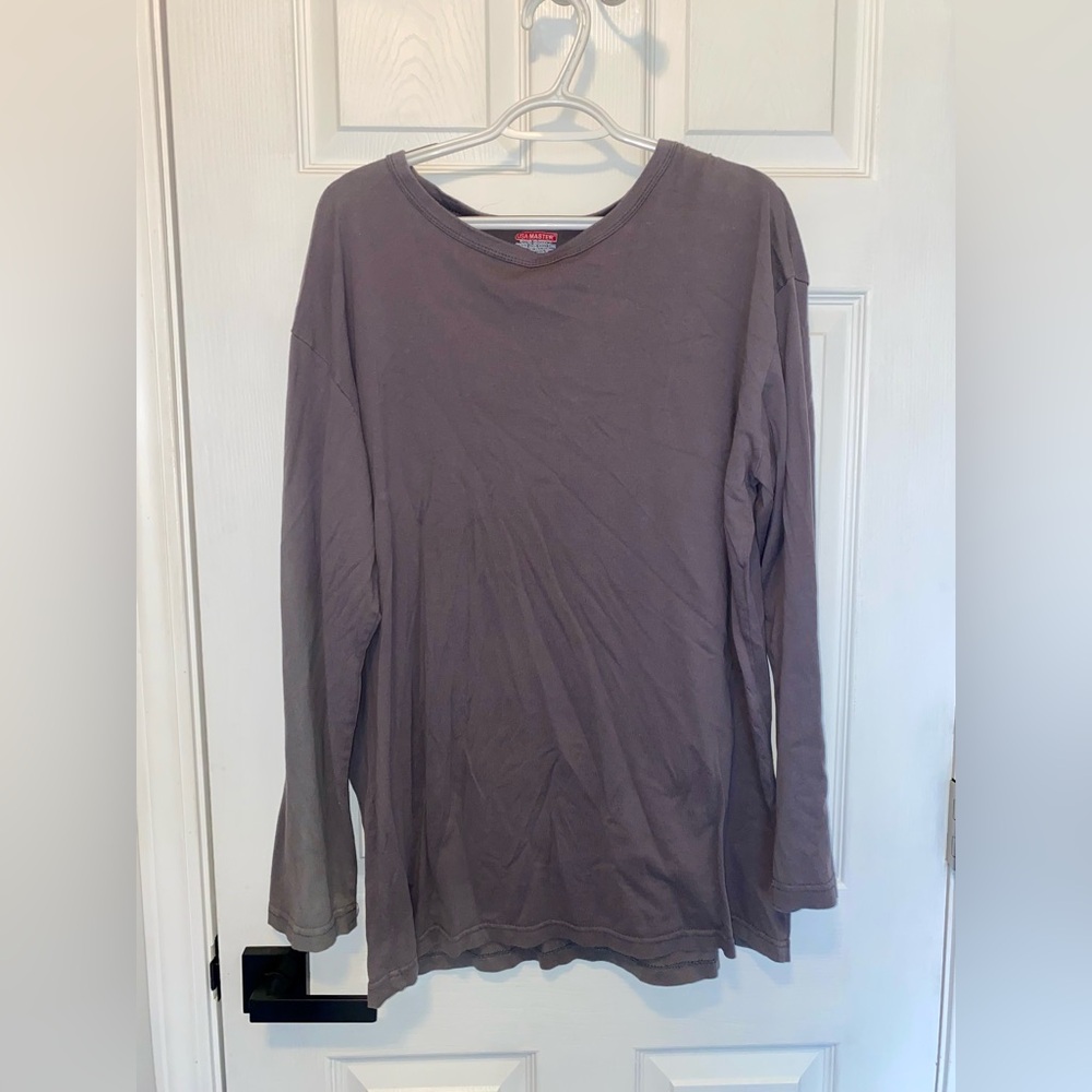 USA Master Gray Long Sleeve Top